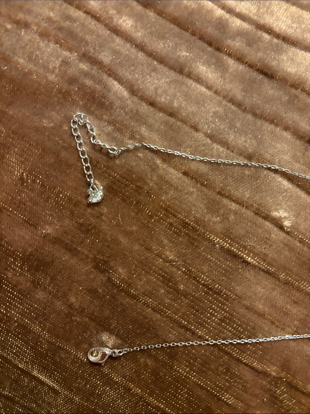 Swarovski Silver Necklace with Light Blue Crystal Pendant - Picture 2 of 4